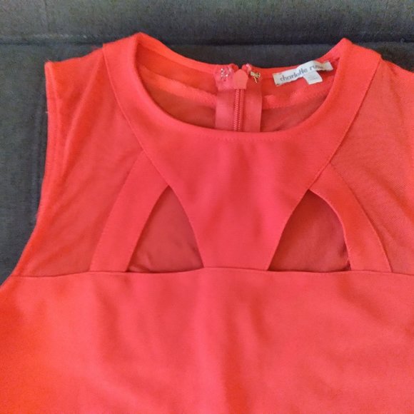 Charlotte Russe Pink Dress With Mesh - Picture 3 of 6